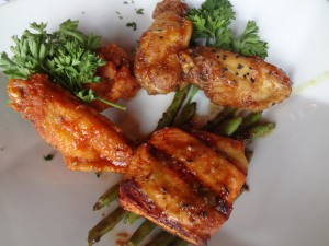 Asian Wings and Salmon