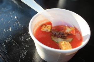 Grilled and Chilled Texas Pete Gazpacho from Chef Craig Adcock